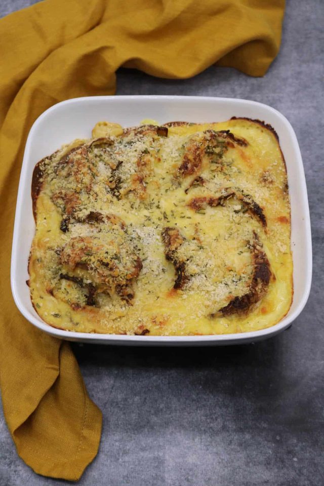 Savoy Cabbage Gratin with Herby Cheddar Crumbs - Felly Bull